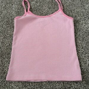 Brandy Melville Pink Striped Women's Tank Top